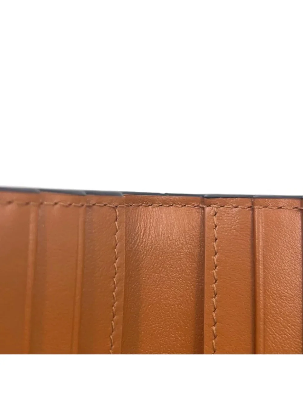 Celine Bifold Triomphe Leather Brown Light Card Case Gold